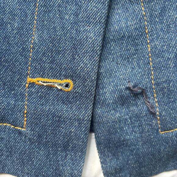 Sandro Denim Jacket with Leather Collar - Picture 14 of 16